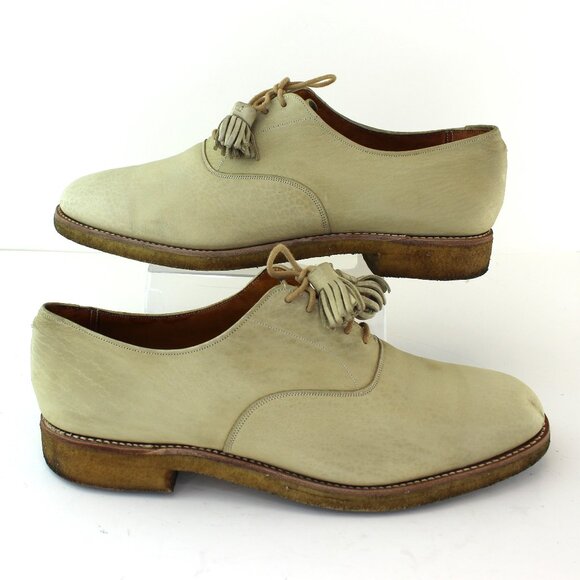 Royal Tweed Church's Cheaney of England White Leather Tassled Oxford - Picture 3 of 9